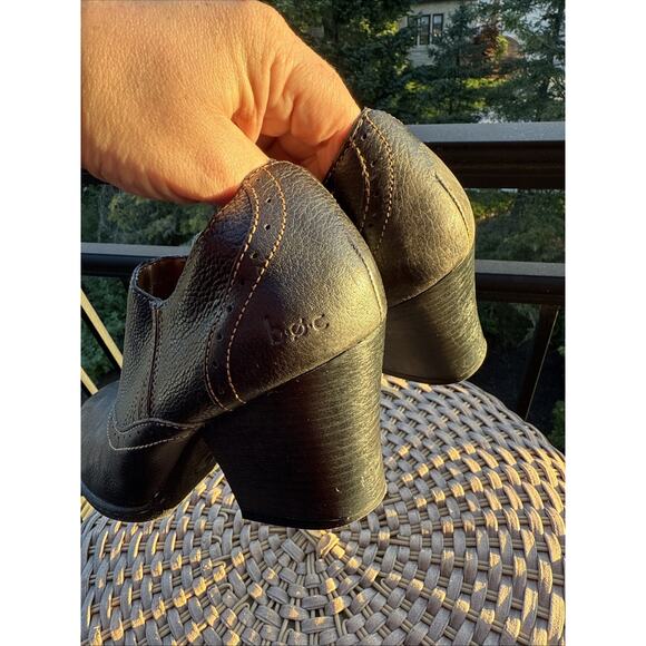 BOC Born Concept Casual Ankle Bootie Women 9 US 40.5 EU 3"Heel Black Leather - Picture 13 of 16